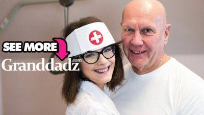 Sara Bell is the nurse who takes good care of senior citizen's hard cock - sexu.com