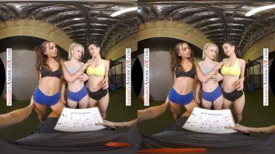April Olsen - Jasmine Wilde, April Olsen & bubble butt babe get pumped hard with a big dong on virtual reality - sexu.com