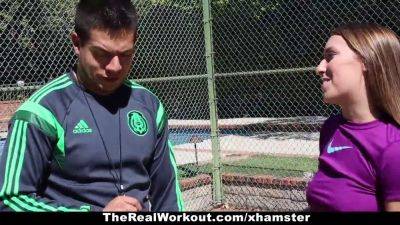 Kimber Lee drilled hard by soccer coach's massive cock - sexu.com