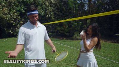 Seth Gamble - Gabriela Lopez gets her massive naturals pounded hard by Seth Gamble in Badminton action! - sexu.com