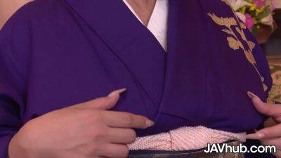 Watch Ryoko Murakami get her big tits and tight pussy pounded hard in her kimono - sexu.com